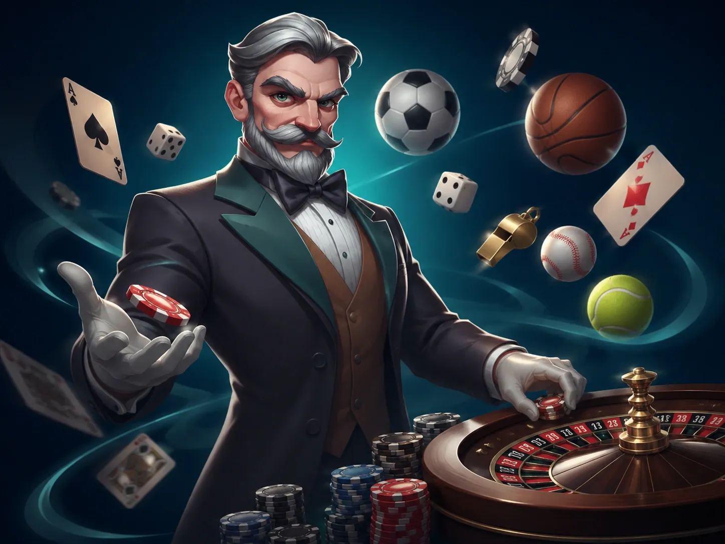 Sports betting casino master in action