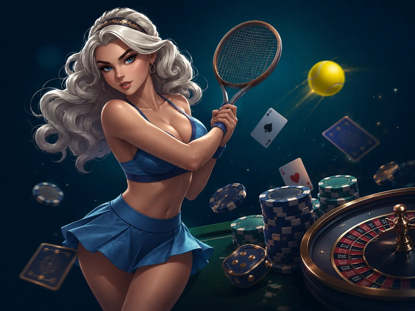 Tennis and luck in motion
